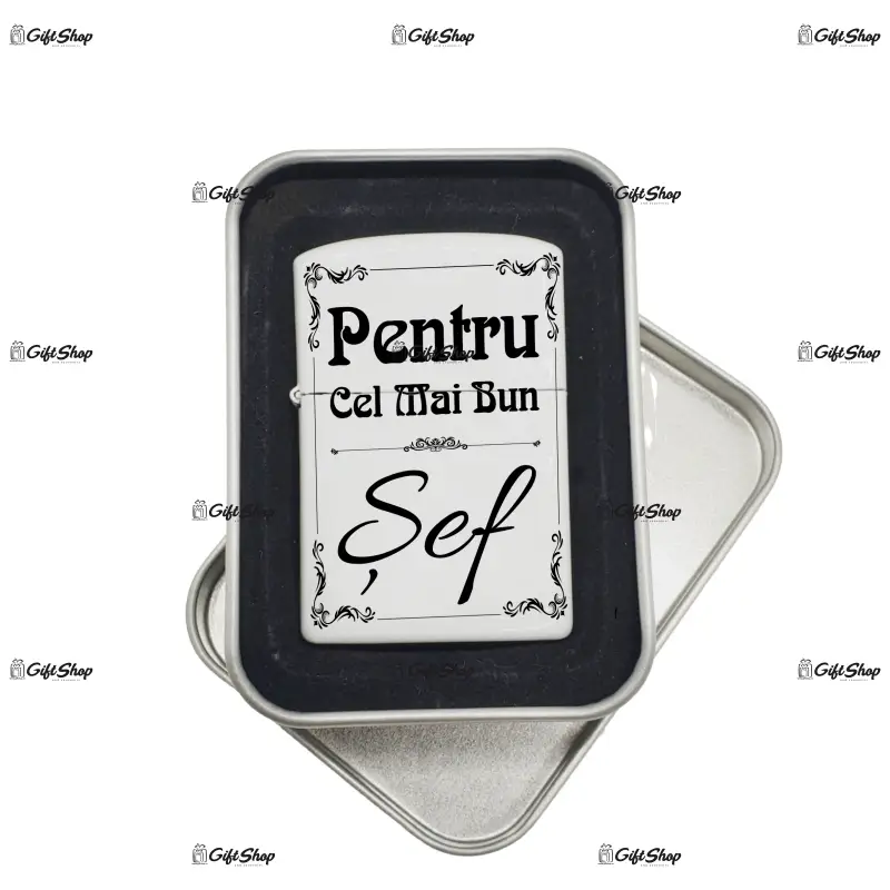 Cel mai bun sef, bricheta metalica gravata laser cu mesaj